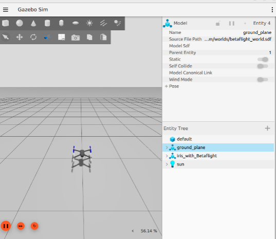 IRIS quadrotor model