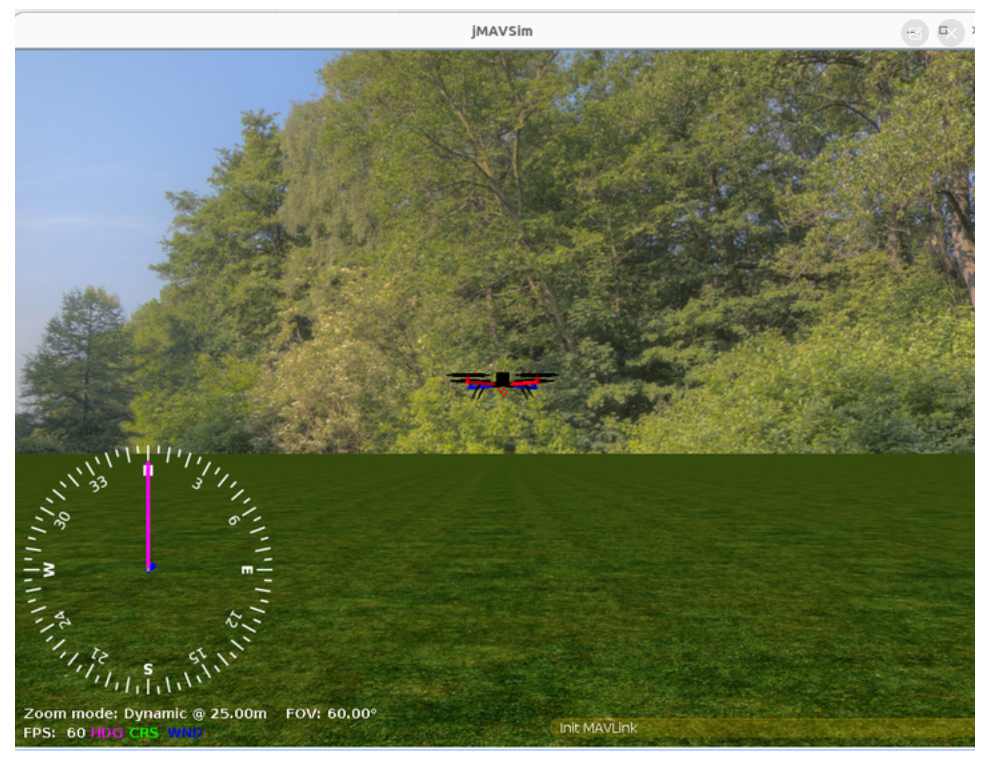 Drone taking off in jmavsim UI