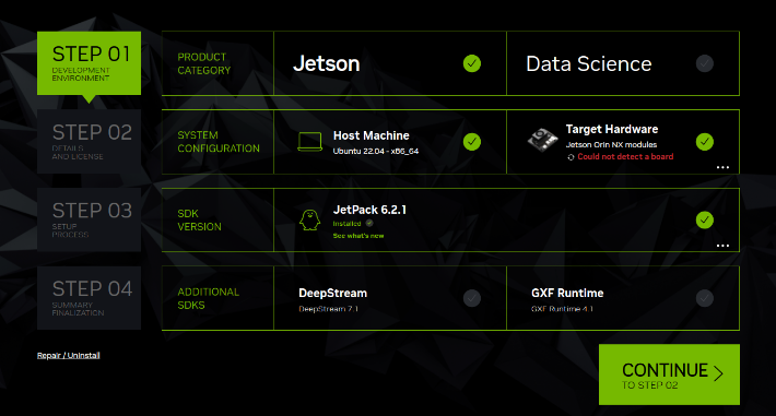 SDK Manager interface